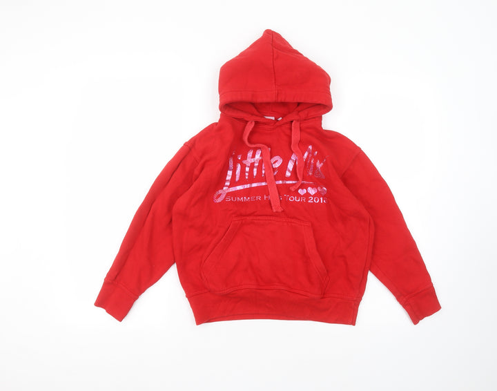 Authentic Girls Red  Cotton Pullover Hoodie Size 9-10 Years