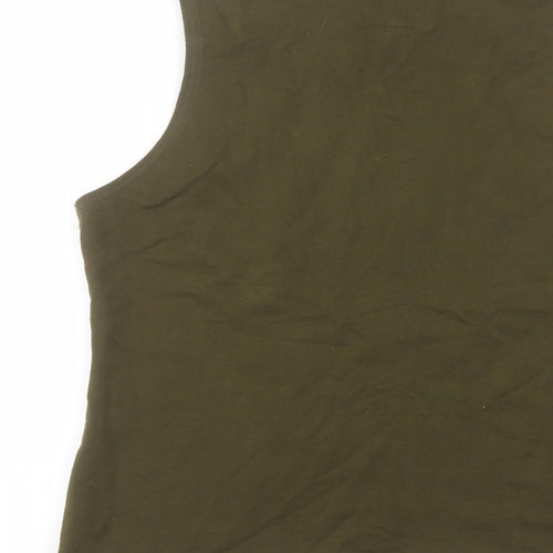 BHS Womens Green Round Neck  Cotton Full Zip Jumper Size 14