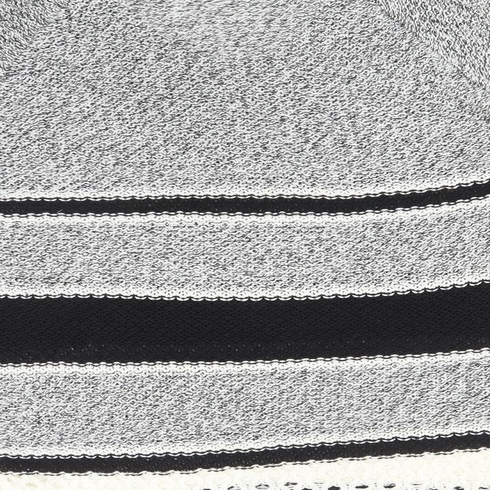 F&F Womens Multicoloured Striped Acrylic Basic T-Shirt Size 12 Round Neck