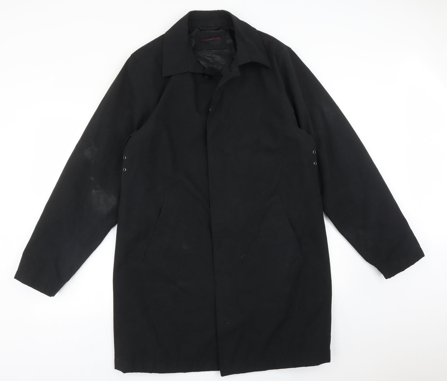 BUTLER & WEBB Womens Black   Trench Coat Coat Size S