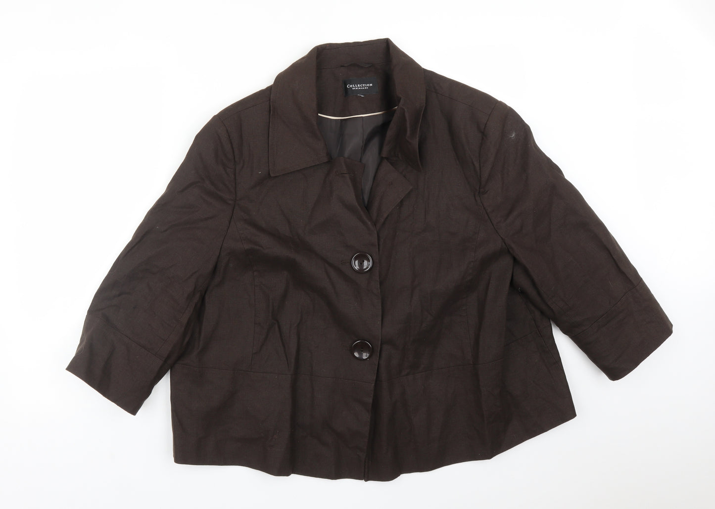 Debenhams Womens Brown  Linen Jacket Suit Jacket Size 22