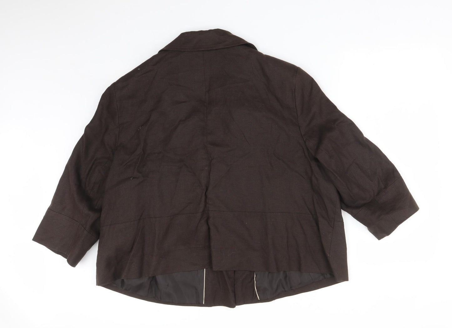 Debenhams Womens Brown  Linen Jacket Suit Jacket Size 22
