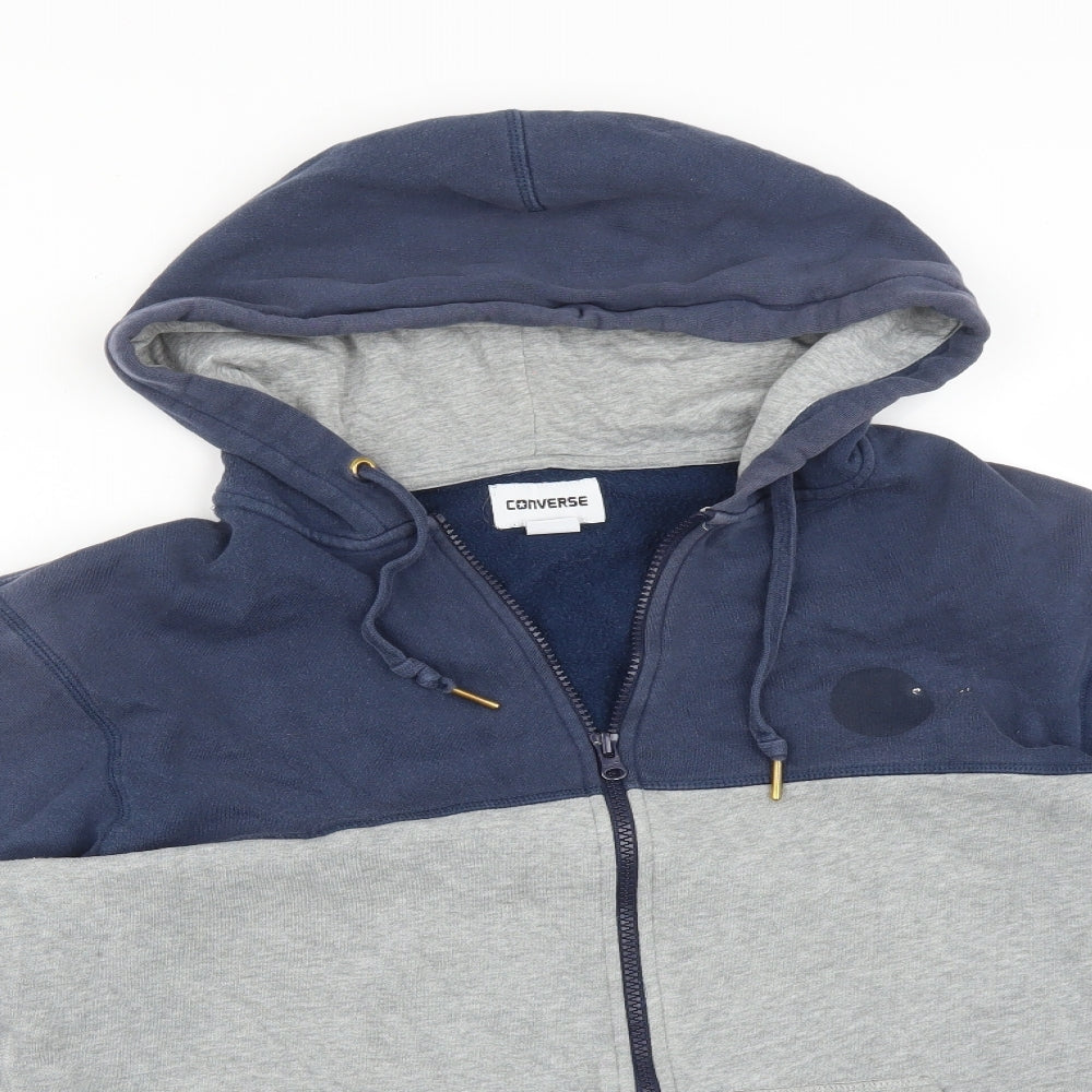 Converse Mens Multicoloured  Cotton Full Zip Hoodie Size M
