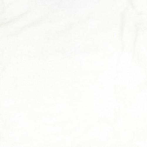 CAUTHUMN FAITH Womens White Solid Polyester  Pyjama Top Size S   - DOG