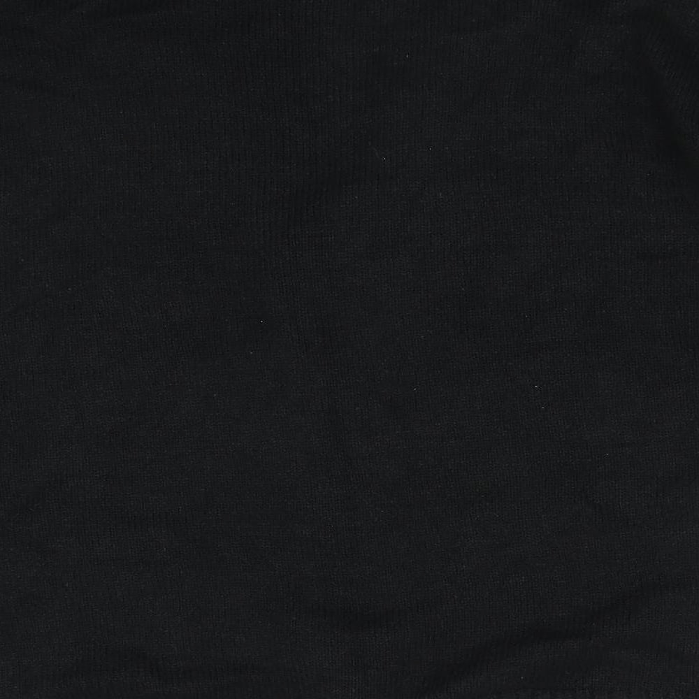 SPAO Mens Black V-Neck  Acrylic Cardigan Jumper Size XL