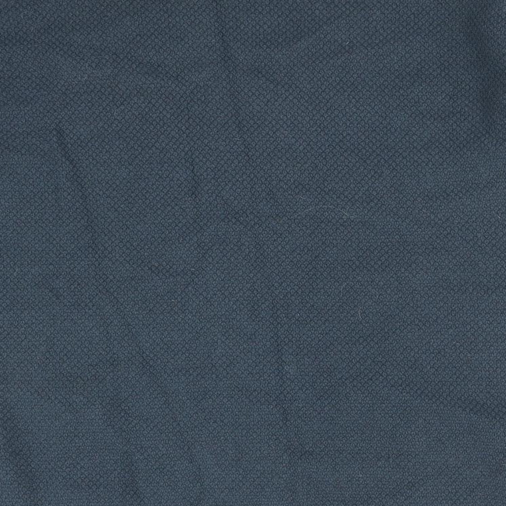 WOOL OVERS Womens Blue V-Neck Argyle/Diamond Wool Cardigan Jumper Size M