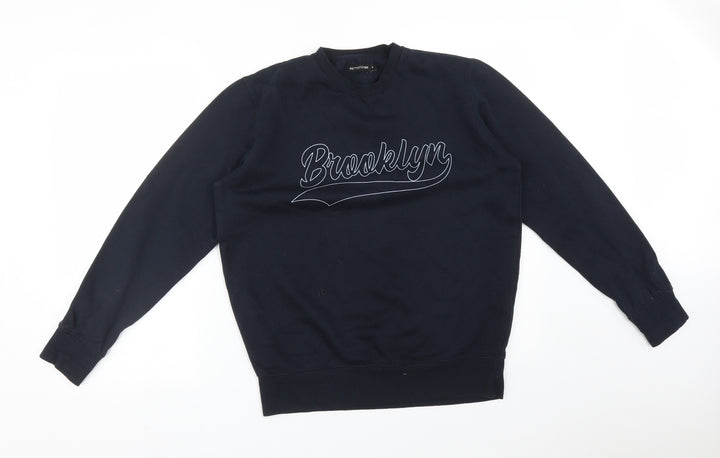 PRETTYLITTLETHING Womens Blue  Polyester Pullover Sweatshirt Size S   - BROOKLYN