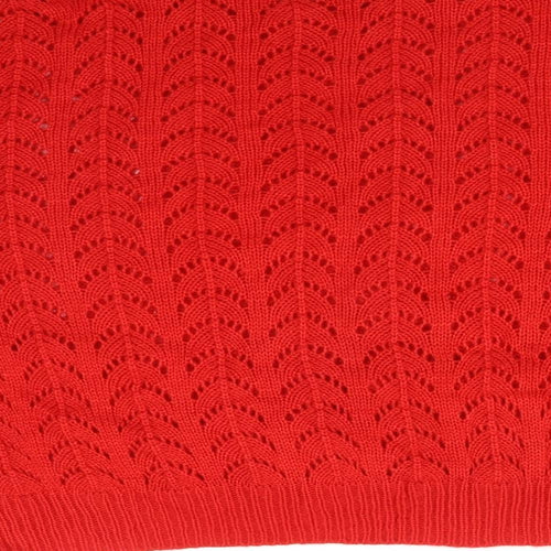 H&M Womens Red Geometric Acrylic Pullover Sweatshirt Size M