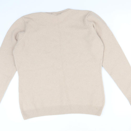 ISLE Womens Beige  Acrylic Pullover Sweatshirt Size L