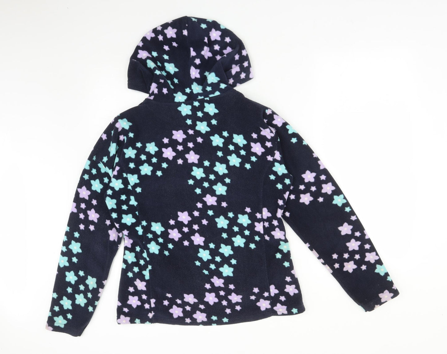 Peter Storm Womens Multicoloured Floral Polyester Full Zip Hoodie Size 12