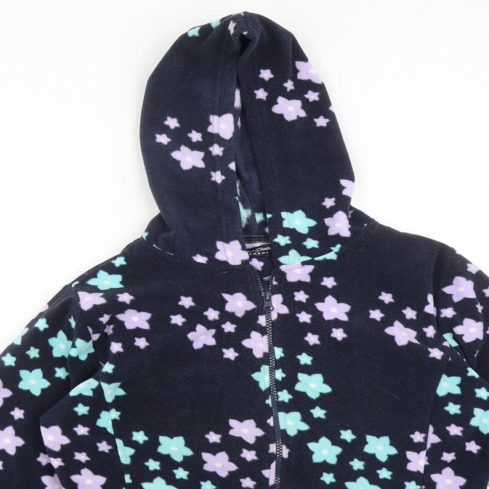 Peter Storm Womens Multicoloured Floral Polyester Full Zip Hoodie Size 12