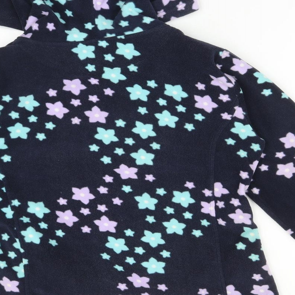 Peter Storm Womens Multicoloured Floral Polyester Full Zip Hoodie Size 12