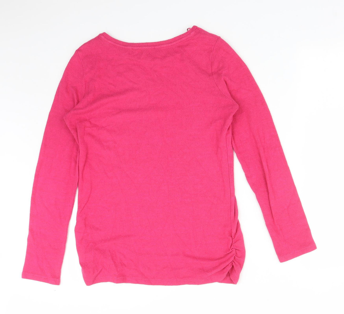 NEXT Womens Pink  Viscose Basic T-Shirt Size 10 Round Neck