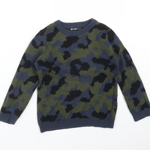 Very Boys Multicoloured Camouflage Cotton Pullover Sweatshirt Size 4-5 Years