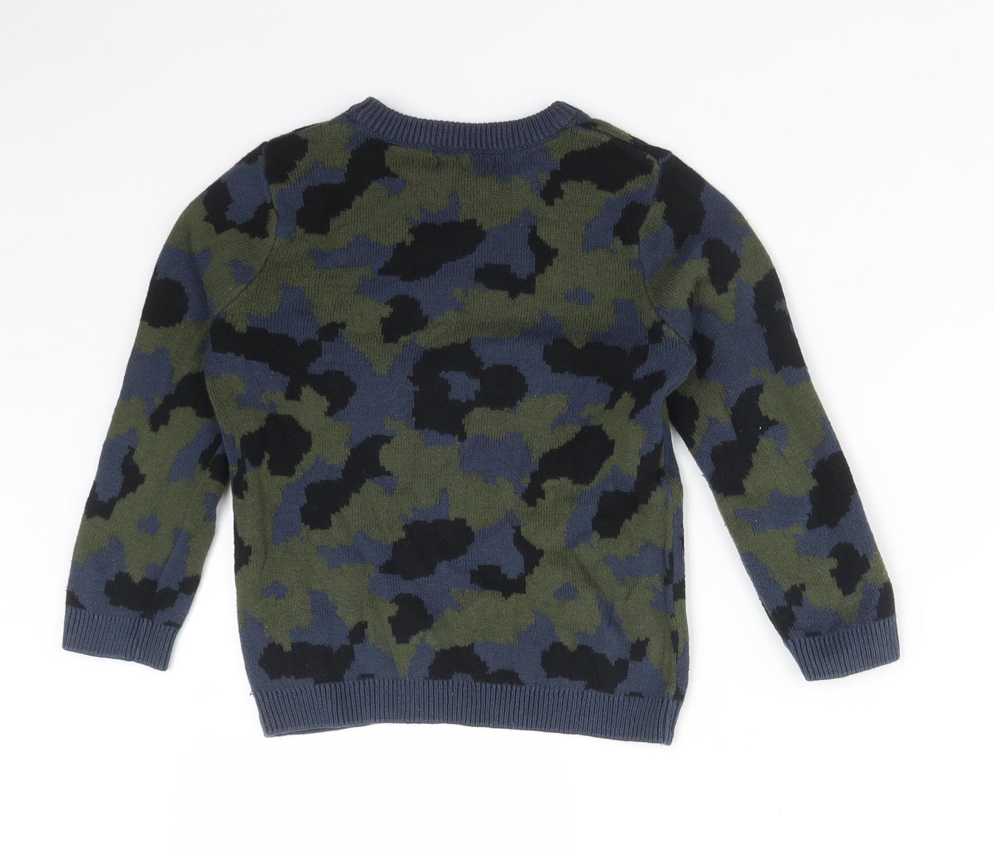 Very Boys Multicoloured Camouflage Cotton Pullover Sweatshirt Size 4-5 Years