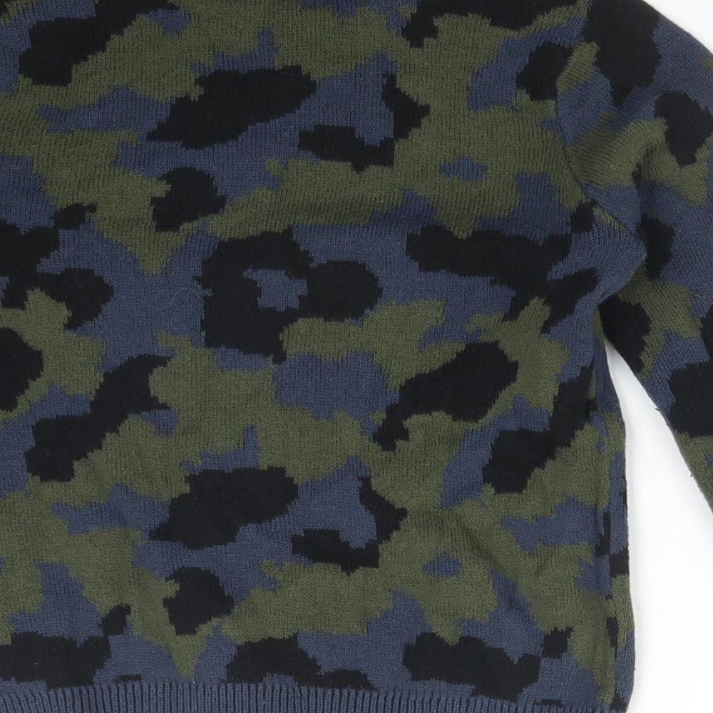 Very Boys Multicoloured Camouflage Cotton Pullover Sweatshirt Size 4-5 Years