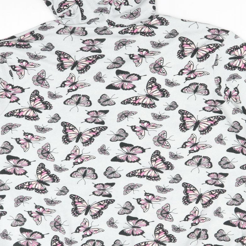 Preworn Womens Multicoloured Animal Print Polyester Full Zip Hoodie Size S