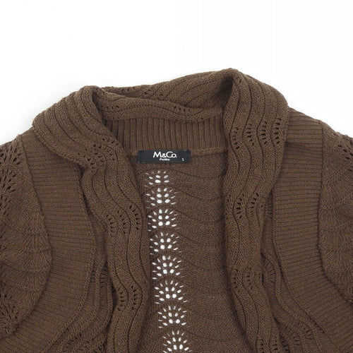 M&Co Womens Brown  Geometric Cotton Pullover Jumper Size S