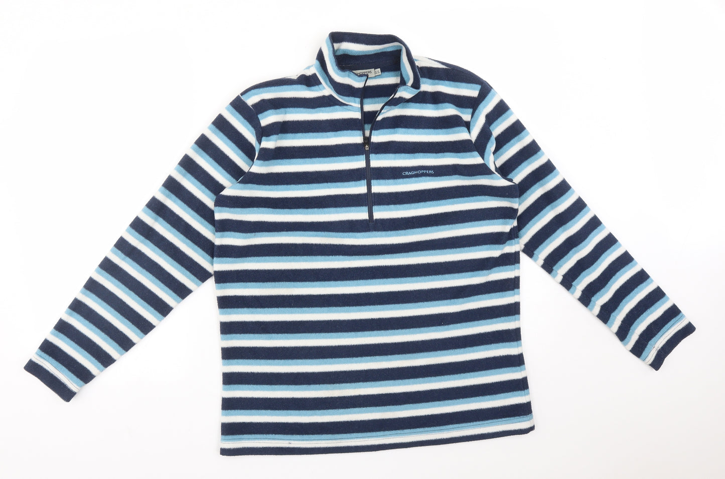 Craghoppers Womens Multicoloured High Neck Striped Polyester Pullover Jumper Size 12