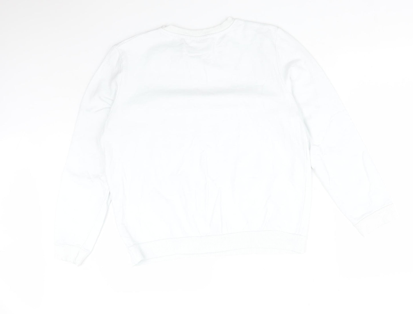 STRANGER THINGS Womens White  Cotton Pullover Sweatshirt Size M   - ABCDEFGHIJKLMNOPQRSTUVWXYZ