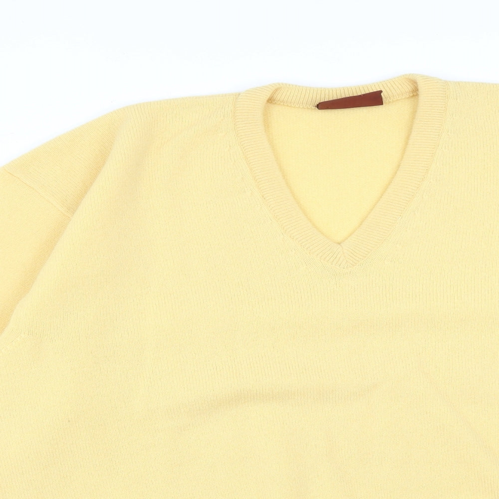 Glenmuir Mens Yellow  Wool Pullover Sweatshirt Size L