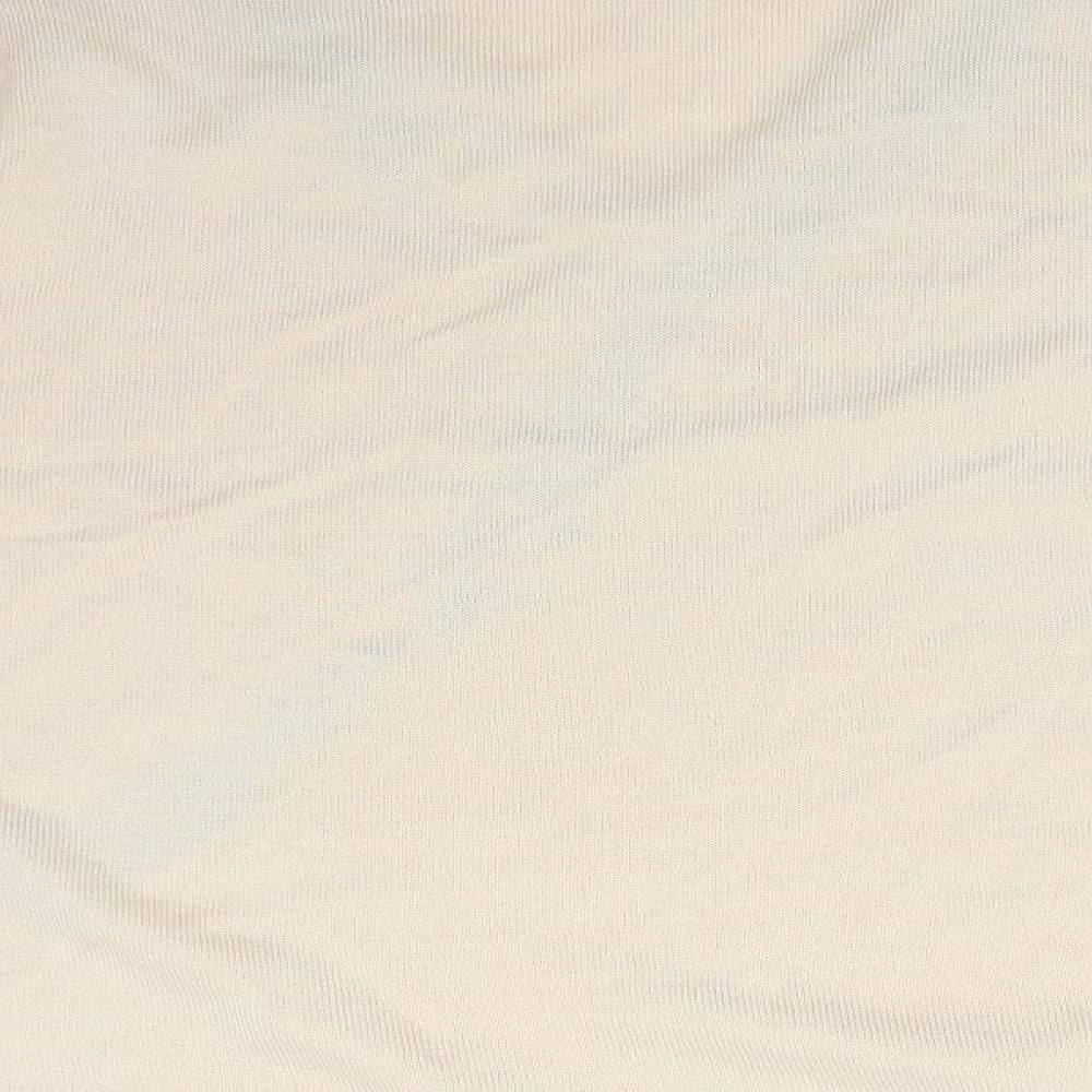 EMERCO Womens Beige Floral Wool Basic T-Shirt Size 18 V-Neck