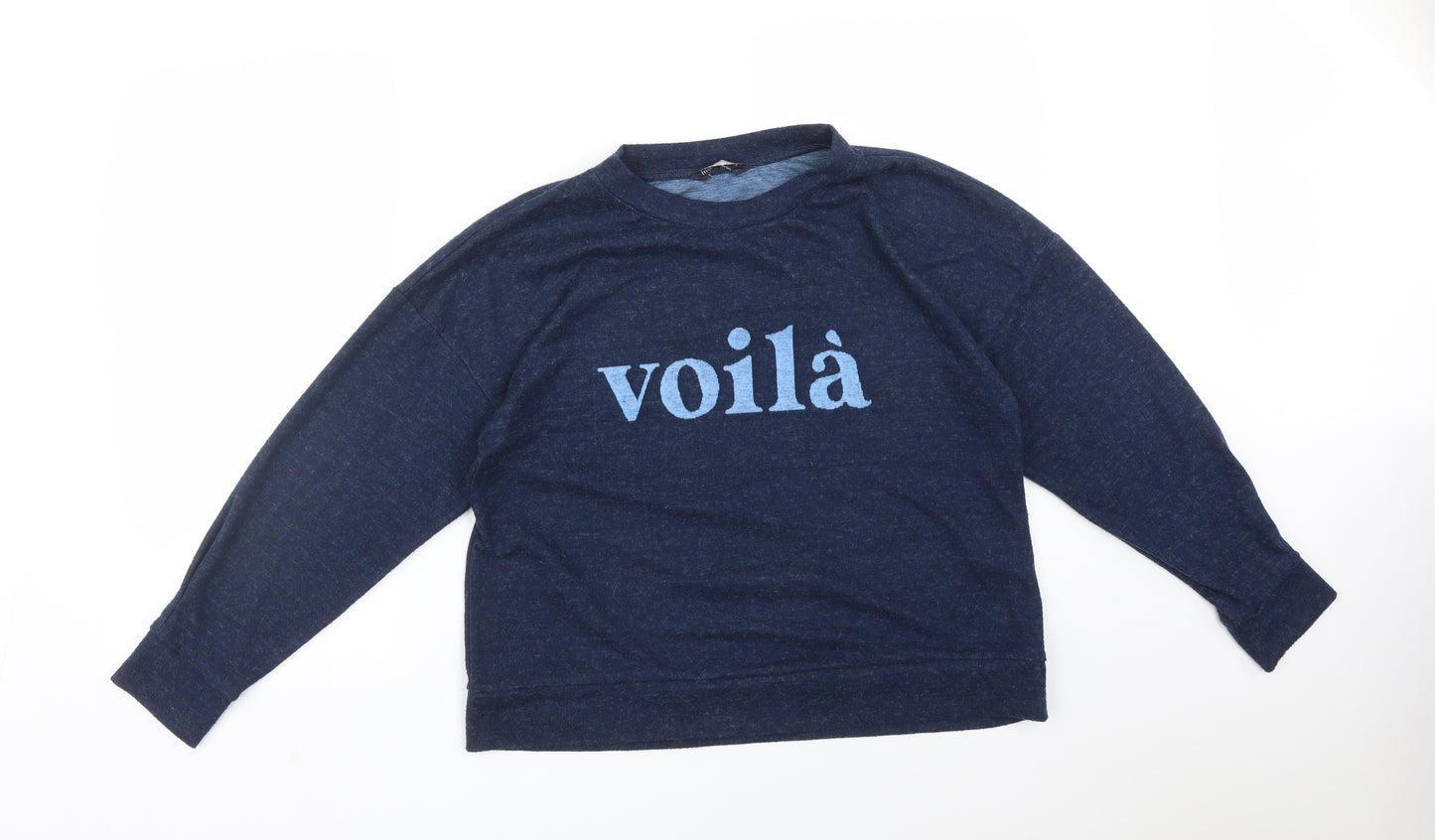 M&S Womens Blue  Viscose Pullover Sweatshirt Size 16   - VOILA