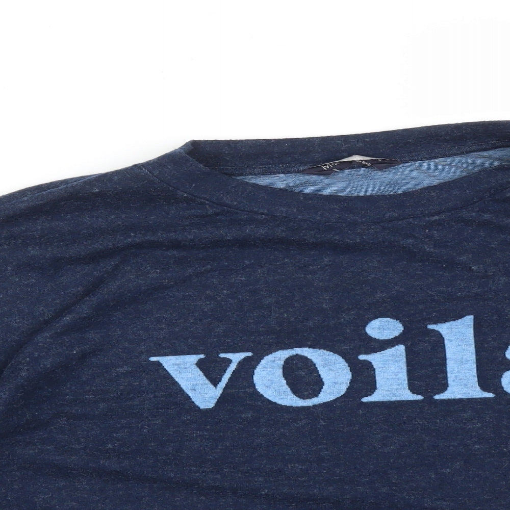M&S Womens Blue  Viscose Pullover Sweatshirt Size 16   - VOILA