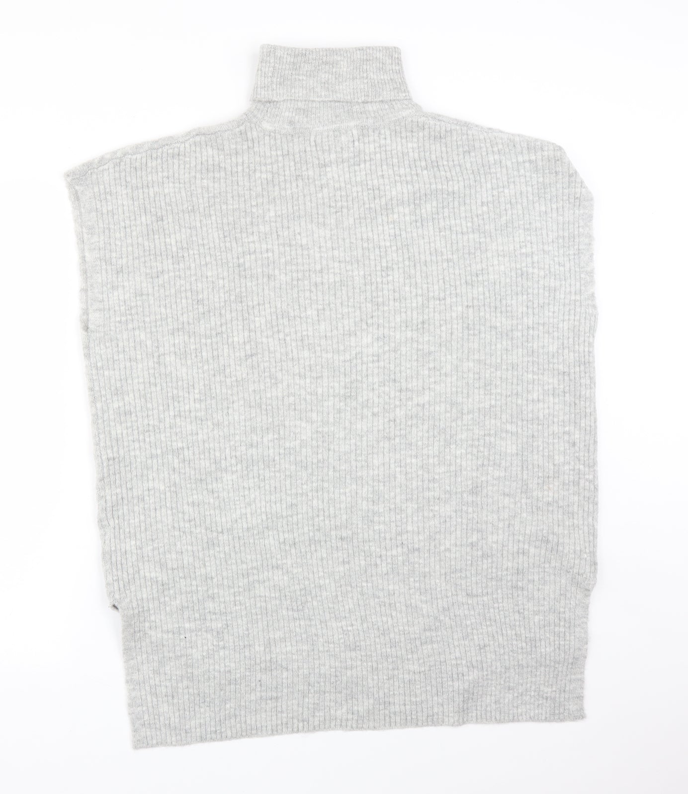 F&F Womens Grey Roll Neck  Acrylic Vest Jumper Size M