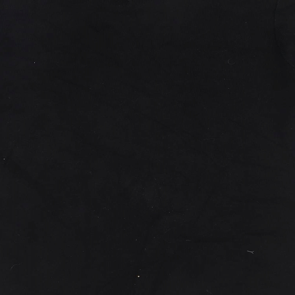 Dorothy Perkins Womens Black  Viscose Basic T-Shirt Size 20 Collared