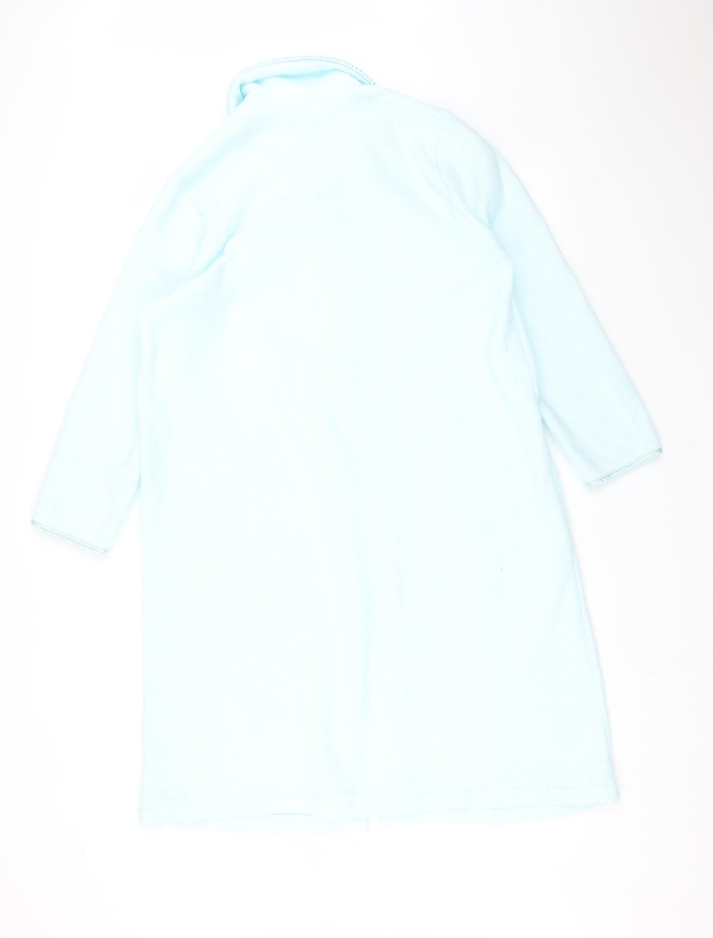 BM Womens Blue Solid Polyester  Gown Size 14