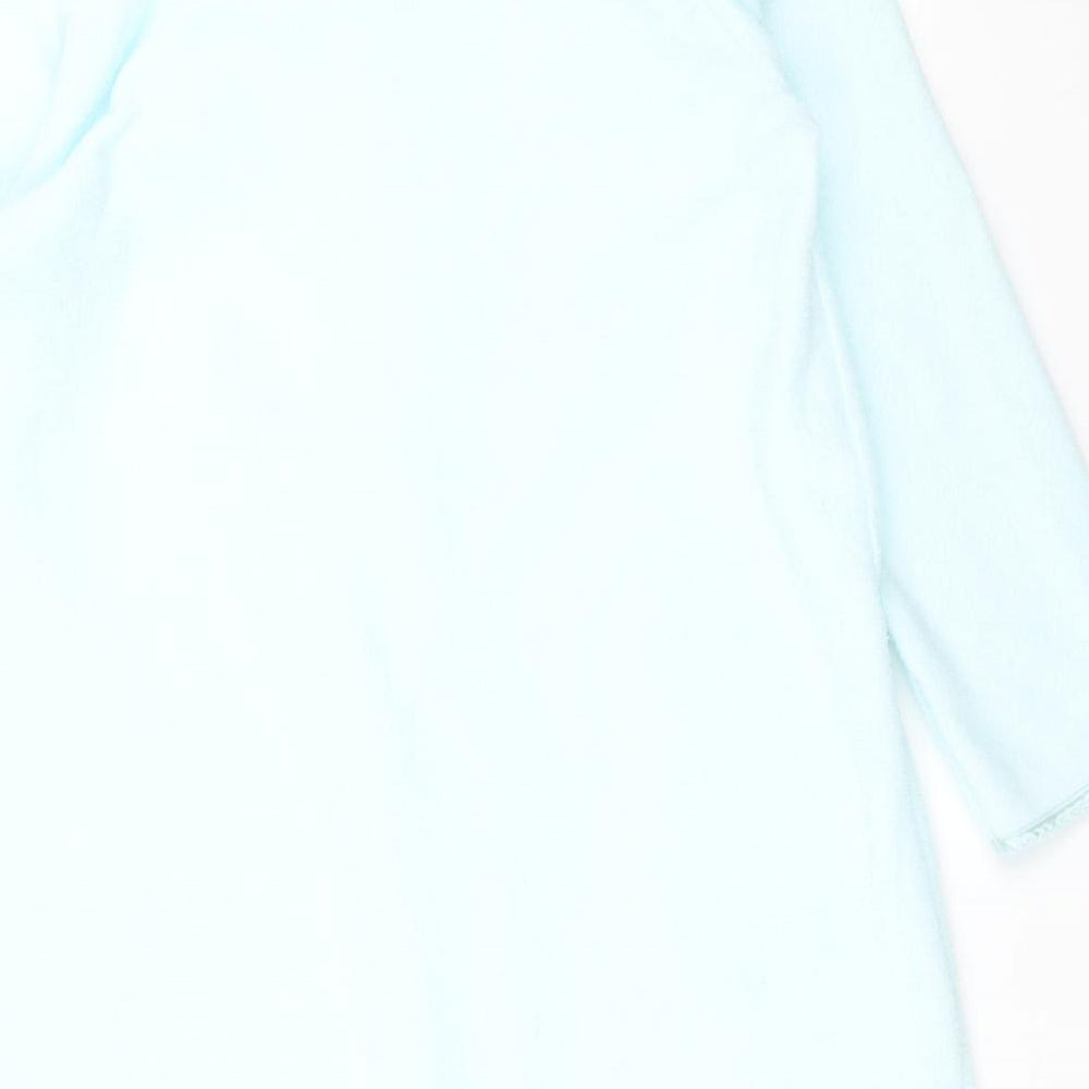 BM Womens Blue Solid Polyester  Gown Size 14