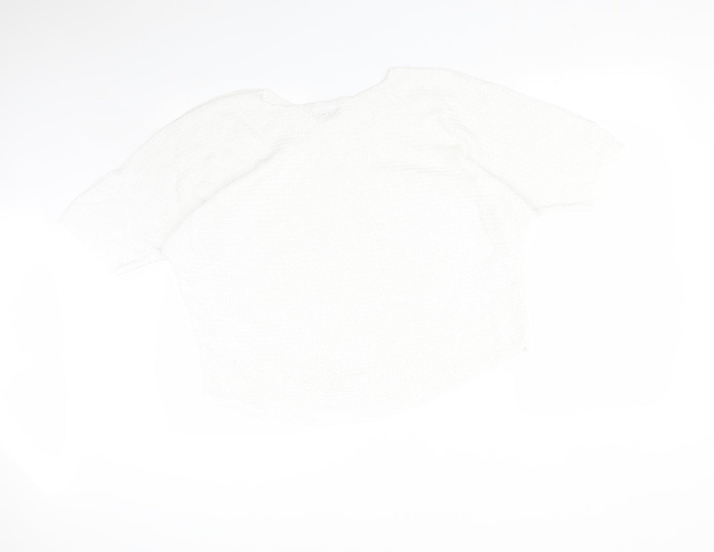 Amanti Womens White   Basic T-Shirt Size L Round Neck