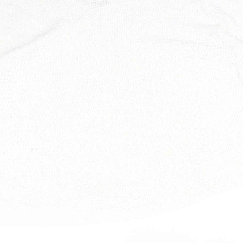Amanti Womens White   Basic T-Shirt Size L Round Neck