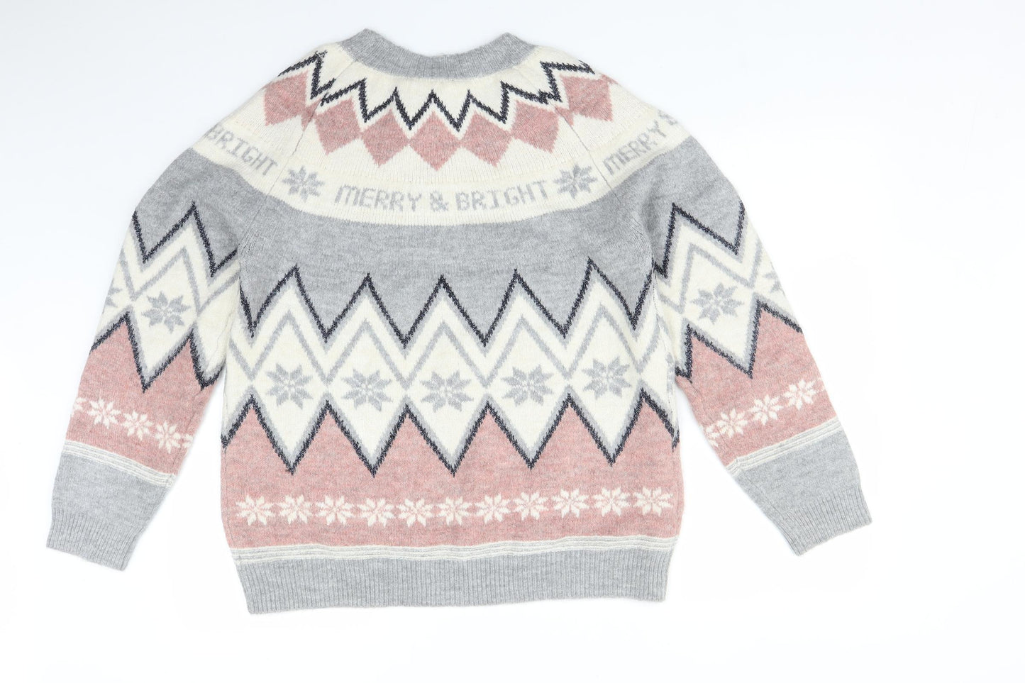 F&F Womens Multicoloured Fair Isle Acrylic Pullover Sweatshirt Size 18   - MERRY&BRIGHT