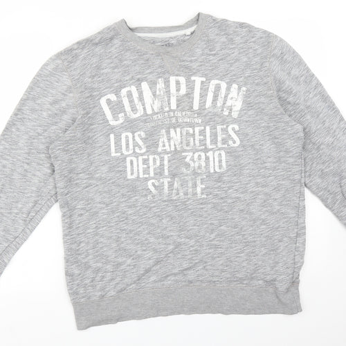 Officers Club Womens Grey   Pullover Sweatshirt Size L   - COMPTON LOS ANGELES DEPT 3810 STATE