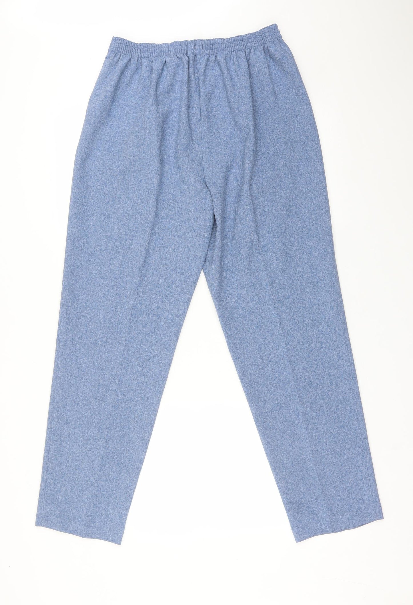 Classic Womens Blue  Polyester  Trousers Size 14 L29 in Regular