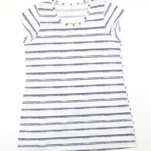 Matalan Womens Multicoloured Striped Polyester  Dress Size L
