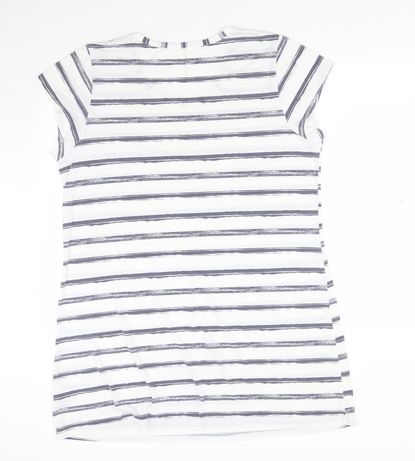 Matalan Womens Multicoloured Striped Polyester  Dress Size L