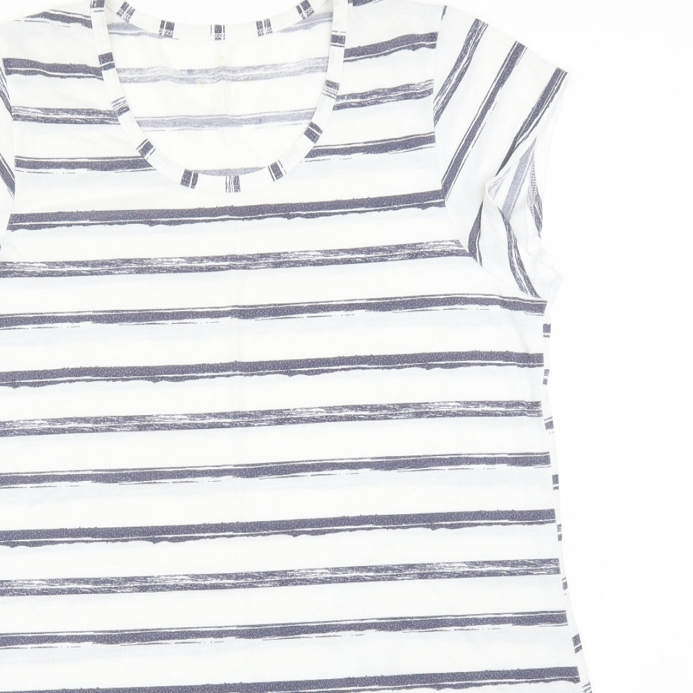 Matalan Womens Multicoloured Striped Polyester  Dress Size L