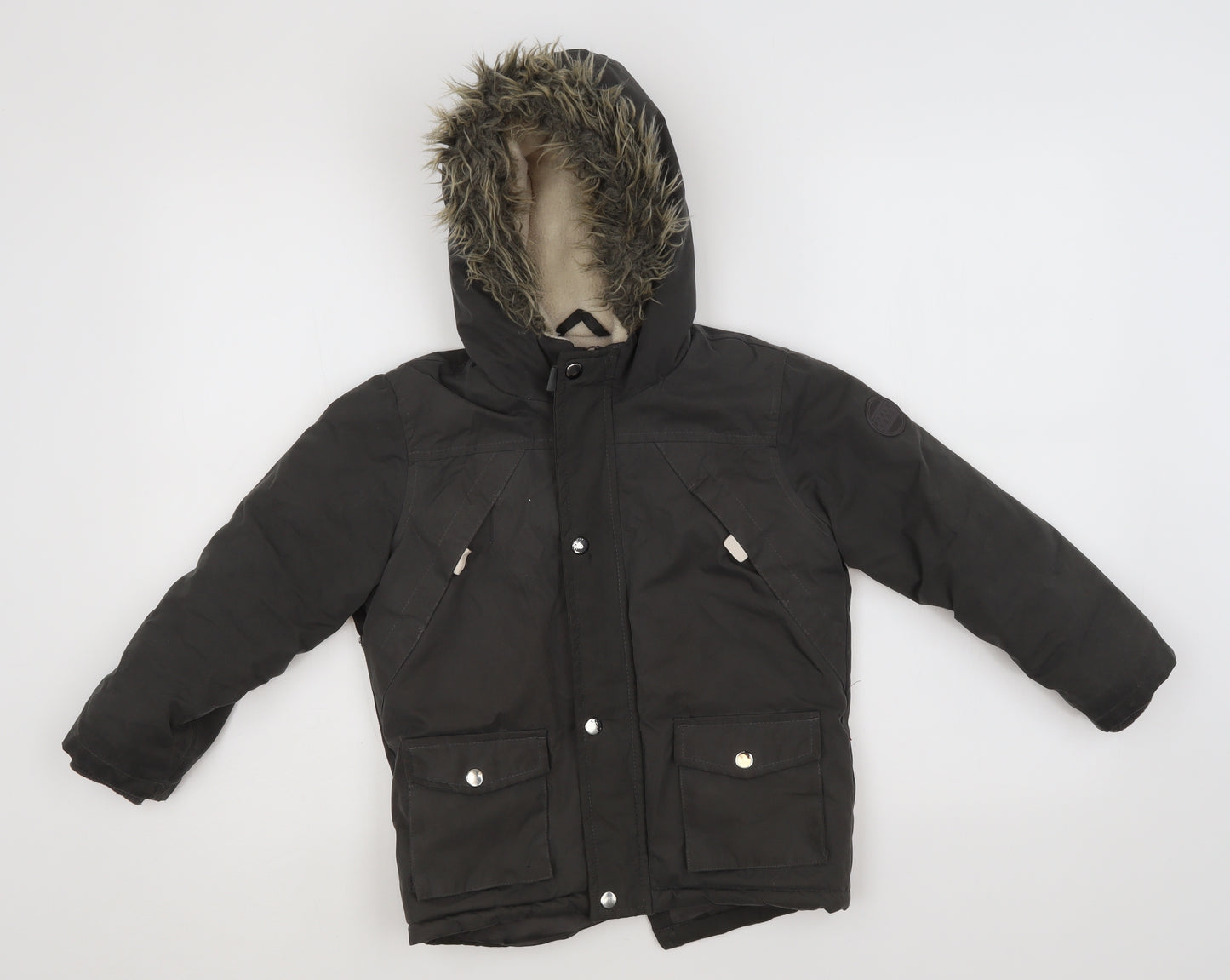 PEP&Co Boys Brown   Parka Jacket Size 6-7 Years