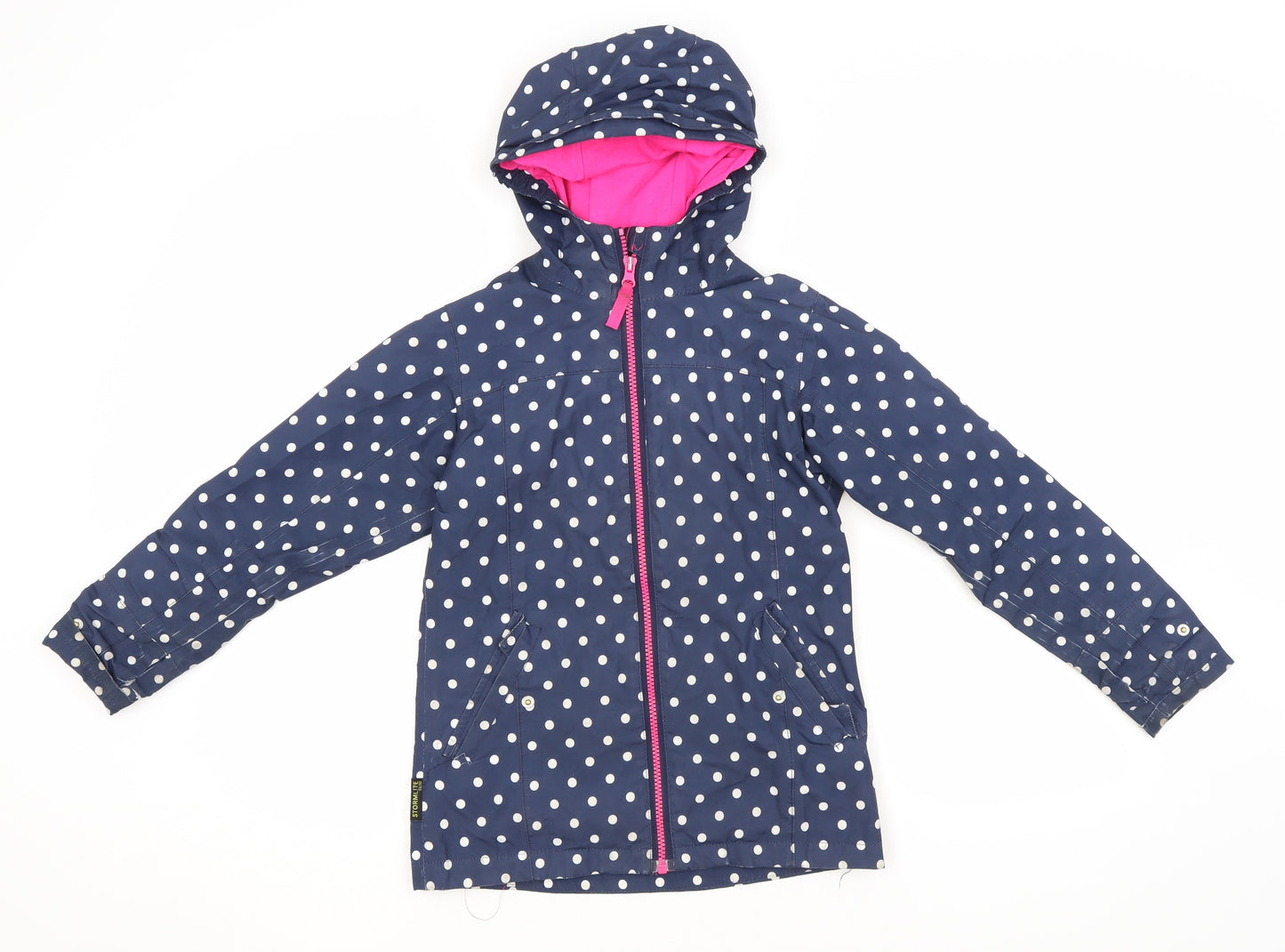 Gelert Girls Blue Polka Dot  Rain Coat Coat Size 7-8 Years