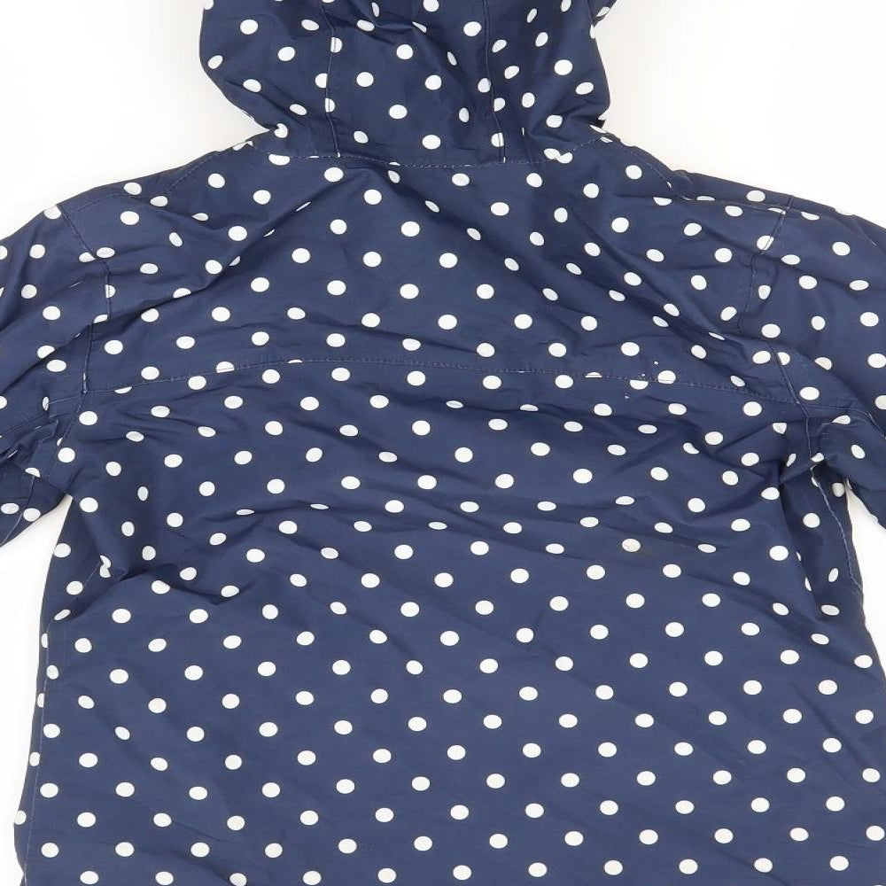 Gelert Girls Blue Polka Dot  Rain Coat Coat Size 7-8 Years