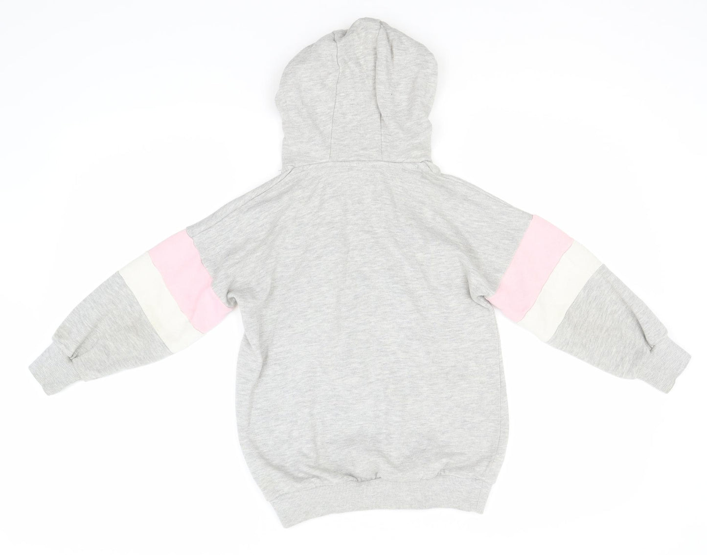 F&F Girls Grey  Cotton Pullover Hoodie Size 7-8 Years   - Always Be Unique