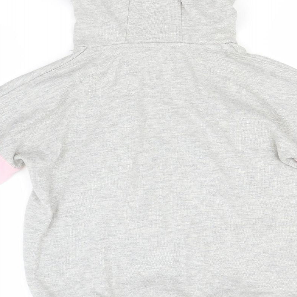 F&F Girls Grey  Cotton Pullover Hoodie Size 7-8 Years   - Always Be Unique