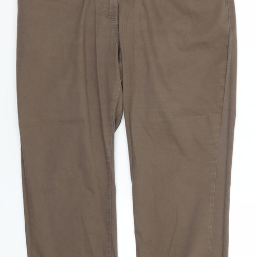 Preworn Womens Brown  Cotton Trousers  Size 18 L27 in Regular