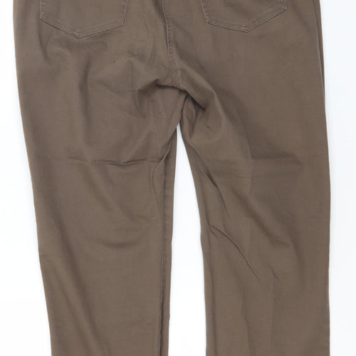 Preworn Womens Brown  Cotton Trousers  Size 18 L27 in Regular