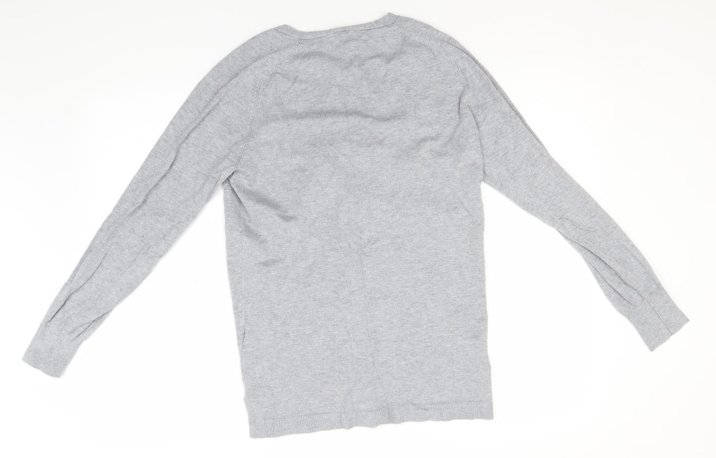 Papaya Womens Grey V-Neck  Viscose Cardigan Jumper Size 10