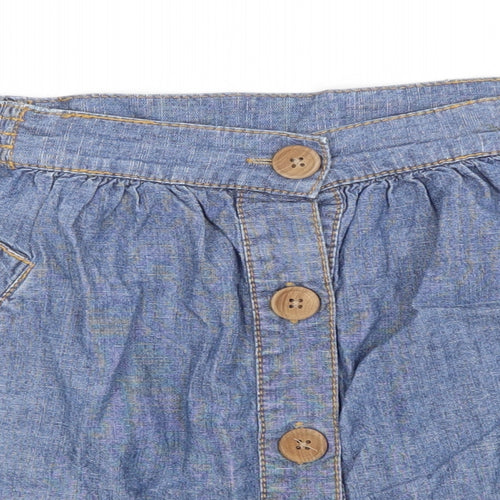 Preworn Womens Blue   A-Line Skirt