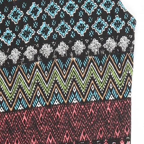 Atmosphere Womens Multicoloured Geometric Cotton Pencil Dress  Size 10  Round Neck